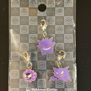Pokémon Center Gengar and Gastly Keychain Charm Set
